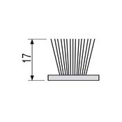 Joint brosse anti poussière autocollant haut. 17 mm rouleau 10m Gris 10 m