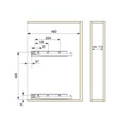 Porte-bouteilles extractible Suprastar fermeture amortie mod. 150mm acier chromé