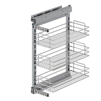 Chariot extractible Suprastar fermeture amortie mod. 400mm Acier Chromé
