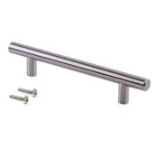 Poignée meubles Orlando L336mm entraxe 256mm Acier Nickel satiné