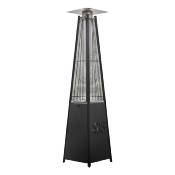 Pyramide chauffante à gaz design noir flamme 8m2 35 h