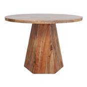 Table de salle à manger bois style japandi 130cm