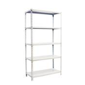 Étagère en métal blanc 5 étagères charge 200 kgs dim.2000x1200x500mm sans vis
