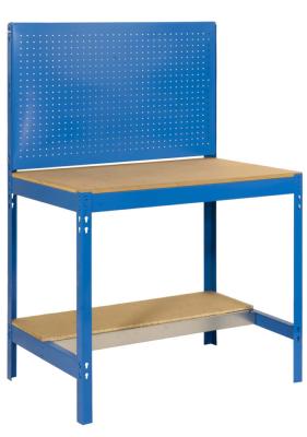 Établi métal bleu bois capacité charge 600 kgs dim.1445x1210x610mm à visser