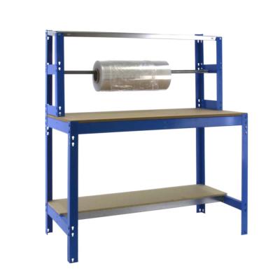 Établi métal bleu bois capacité charge 600 kgs dim.1445x1510x760mm à visser