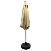 Parasol droit diamètre 2.7m hauteur 235cm toile 180 g/m2 inclinable crème