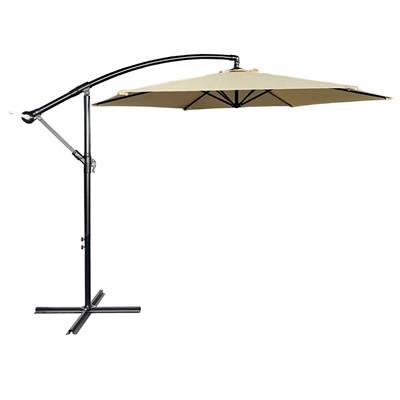 Parasol déporté diamètre 3m hauteur 245cm toile 180 g/m² crème