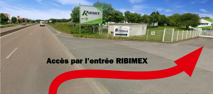 Tournez à droite aux entrepöts Ribimex