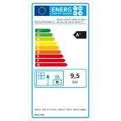 Poêle à bois en acier à double combustion 11.5 Kw 742x1166x525 mm