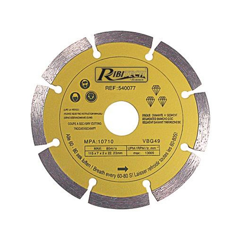 Disque Diamanté à Segment 115/A Gamme Pro,RIBIMEX,DDS115A