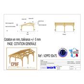 Abri Deux Pentes Faitage Décalé, Bois DOUGLAS