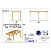 Abri, carport Toit Plat, Bois DOUGLAS Français