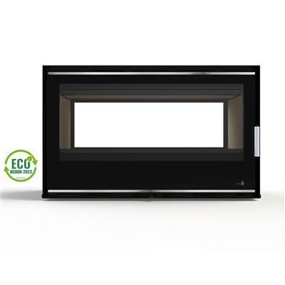 Pack Insert cheminée bois PORTIMAO-C-895-S-DF, 8KW, Cadre 3 côtés,dble face