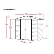 Abri métal imitation bois et anthracite toit 2 pentes, 2,92 m2, hauteur 175,9 cm