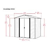 Abri métal imitation bois et anthracite toit 2 pentes, 2,92 m2, hauteur 175,9 cm