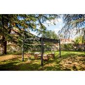 Pergola aluminium structure gris anthracite 12 m² toile d'ombrage