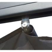 Pergola aluminium structure gris anthracite 12 m² toile d'ombrage
