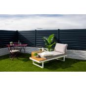 Kit clôture PVC couleur gris