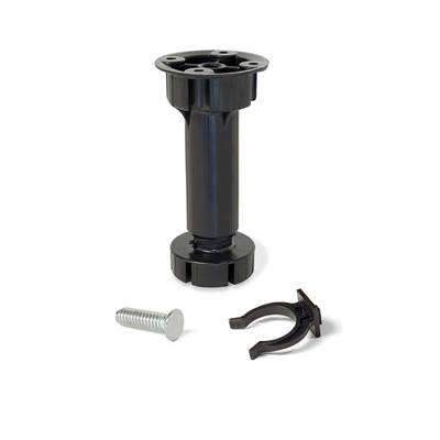 Lot 10 kits pieds réglage meubles pré-assemblée haut. 150mm réglable 148-165mm plastique Noir