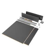 Kit tiroirs cuisine salle bains Vertex haut. 93mm panneaux inclus mod. 600mm Anthracite