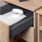 Tiroir ext. Vertex Push Synchro réglages 3D haut. 93mm 40kg prof. 400mm Acier Anthracite