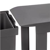 Poubelles recyclage la cuisine 2 x 14L fixation inf. extraction auto. Acier plastique Anthracite