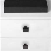 Lot 10 boutons meubles Ceuta 31.5x31.5mm Zamak noir