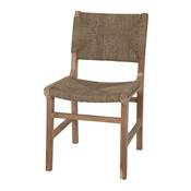Lot 2 chaises bois style méditerranée naturel
