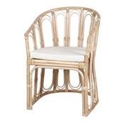 Lot 2 chaises rotin naturel style méditerranéen naturel