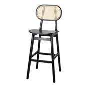 Lot 2 Tabourets hauts bois style bistrot noir