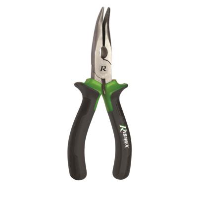 Pince bec long coudée 160 mm acier forgé chromé vanadium