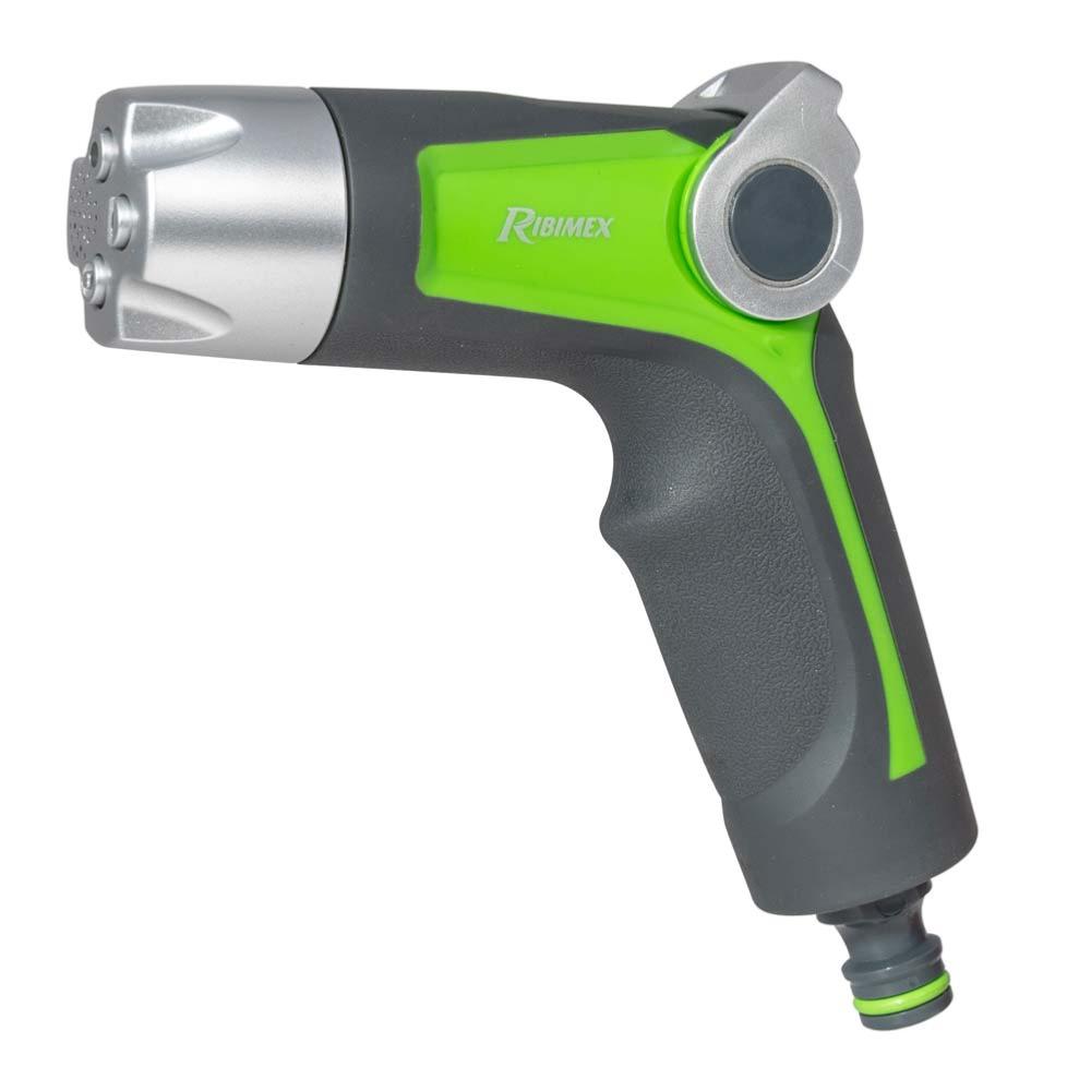 Pistolet D'arrosage 3 Jets – GF Premium Plus – Bleu – Débit Max 18 L/min – Poignée Ergonomique – Pour Jardin, Nettoyage