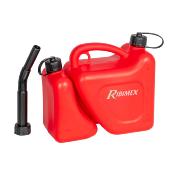 Jerrican double compartiment 5l et 2l bec flexible