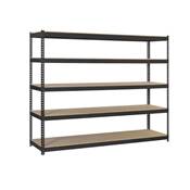 Rayonnage anthracite bois étagères charge 600 kgs dim.2500x1500x600mm sans vis