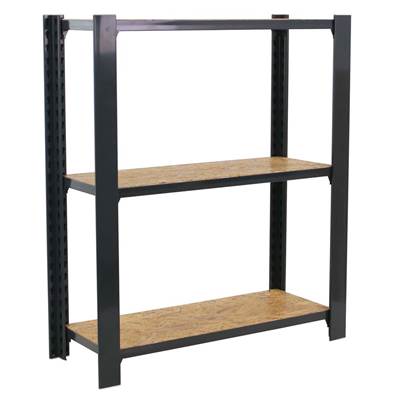 Étagère en métal anthracite osb 3 étagères 200 kgs dim.1000x800x300mm sans vis