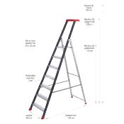 Escabeau professionnel + porte-outils Gamme PROLUX PLUS - marches 90mm