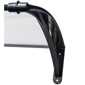 Marquise entrée arrondie noire polycarbonate 80x120cm 5mm
