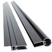 Marquise entrée arrondie noire polycarbonate 80x120cm 5mm
