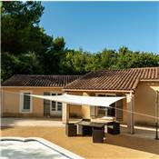 Voile d'ombrage carré crème 160g/m2 dim.5x5m
