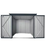 Abri jardin métal 1.3m2 1.47x0.86 hauteur 134cm anthracite