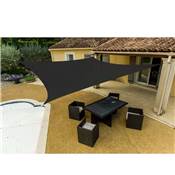 Voile d'ombrage rectangulaire anthracite 160g/m2 dim.3x4m