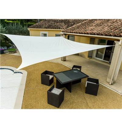 Voile d'ombrage rectangulaire crème 160g/m2 dim.4x5m polyester