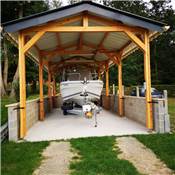 Abri Deux Pentes, Bois DOUGLAS Franais, Carport, Auvent, Abri voiture