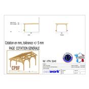 Abri carport Toit Plat Adossé, Bois DOUGLAS Français