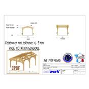Abri Deux Pentes, Bois DOUGLAS Français, Carport, Auvent, Abri voiture