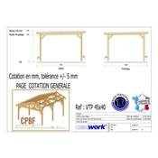Abri, carport Toit Plat, Bois DOUGLAS Français