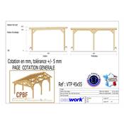 Abri, carport Toit Plat, Bois DOUGLAS Français