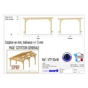Abri, carport Toit Plat, Bois DOUGLAS Français