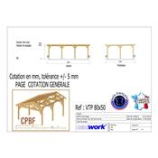Abri, carport Toit Plat, Bois DOUGLAS Français