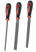 Lot de 3 rapes 200 mm ronde demi-ronde plate